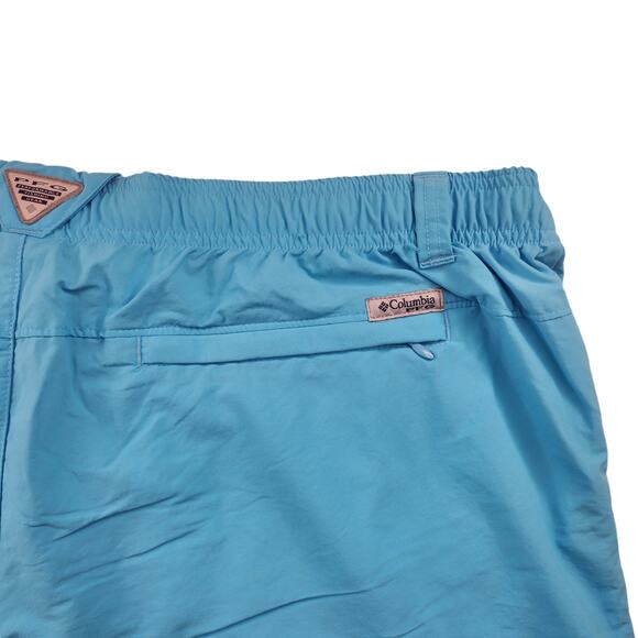 Columbia Swim Trunks Mens XXL 2XL Bright Blue Nylon PFG Lightweight Shorts - Picture 4 of 11